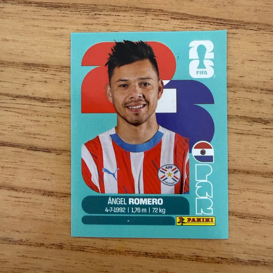 Ángel Romero en las Figuritas Mundial apareciendo como jugador libre